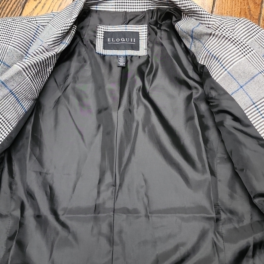 Eloquii womens plus size plaid blazer size 14 - Picture 6 of 6